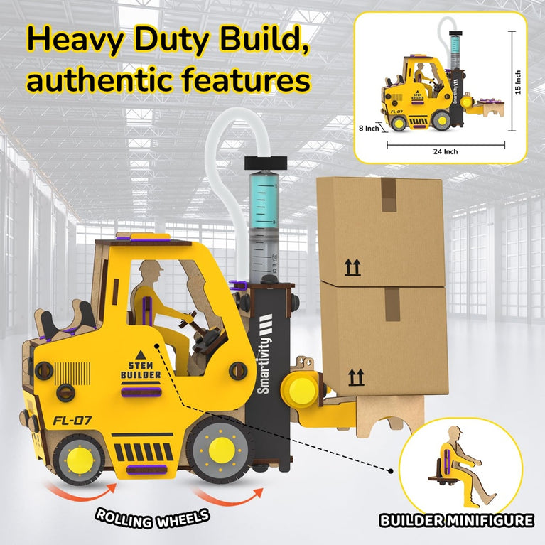 Smartivity Hydraulic Forklift STEM Toy – Build, Learn & Play