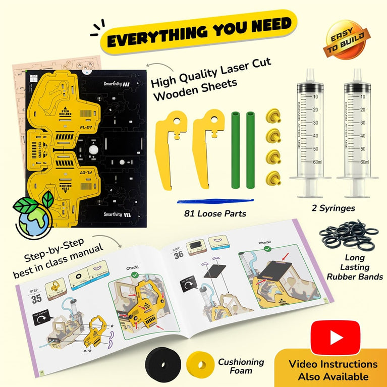 Smartivity Hydraulic Forklift STEM Toy – Build, Learn & Play