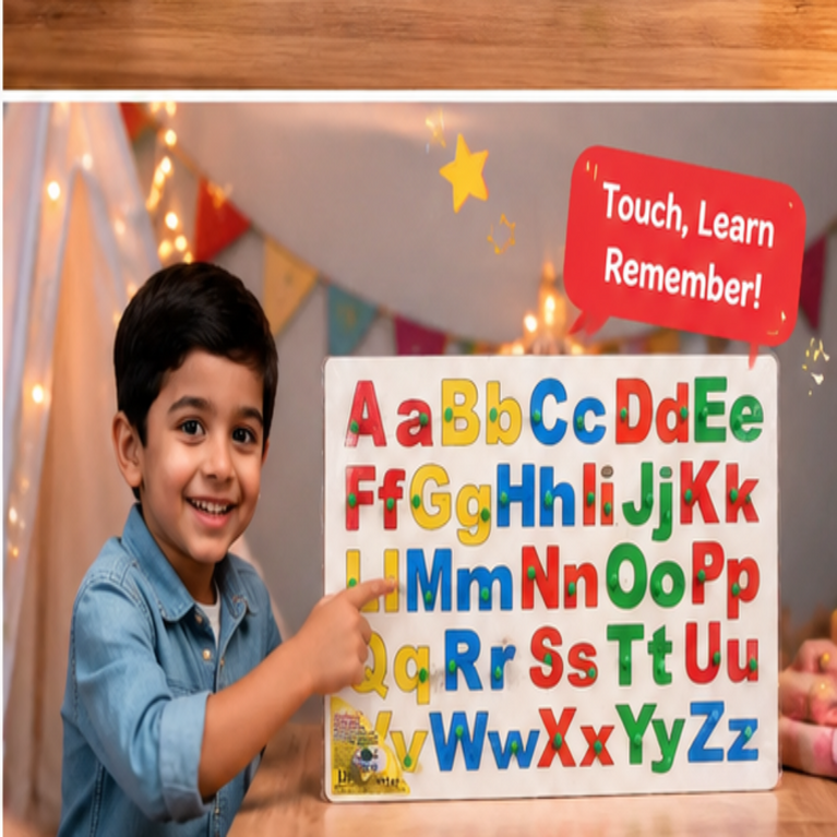 Wooden Alphabet Puzzle Board for Kids | ABC Learning & Letter Recognition Educational Toy