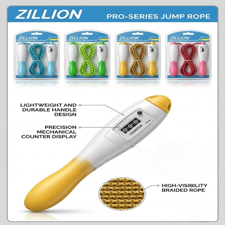 Counting Skipping Rope for Kids & Adults | Adjustable Fitness Jump Rope with Built-In Counter | Lightweight Exercise Rope for Cardio Workout