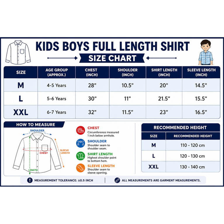 Boys  Vertical Stripe Cotton Shirt – Full Sleeves Smart Casual Shirt for Kids