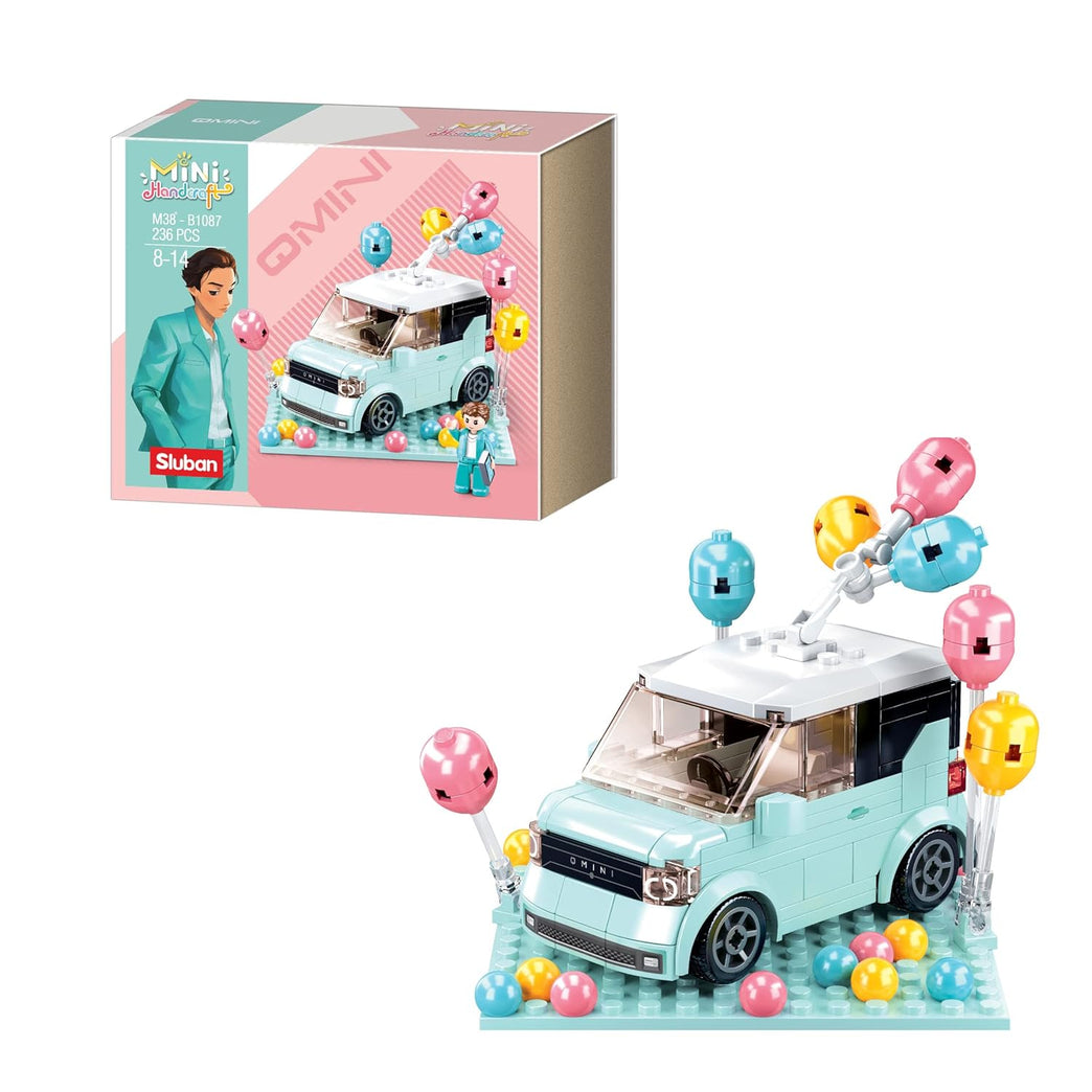 Sluban Mini Handcraft – Mini Car Building Blocks Kit (236 Pieces) for Girls Aged 8+