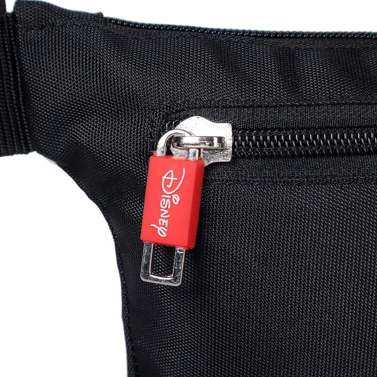 Disney Mickey Mouse Waist Bag for Kids | Adjustable Belt Bag | Cartoon Printed Fanny Pack with Zipper Pockets | Travel, Outdoor &amp; Everyday Crossbody Bag