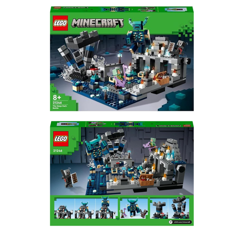 LEGO Minecraft The Deep Dark Battle 21246 Building Toy Set (584 Pieces),Multicolor