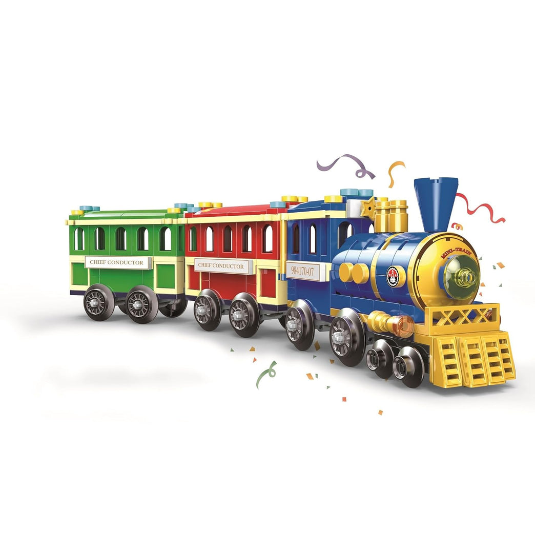 Playzu Mini Train Building Blocks Set (369 Pieces) – For  Aged 6+