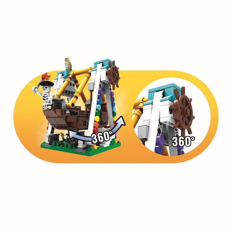 Playzu Pirate Ship Building Blocks Set (520 Pieces) – For Aged 6+