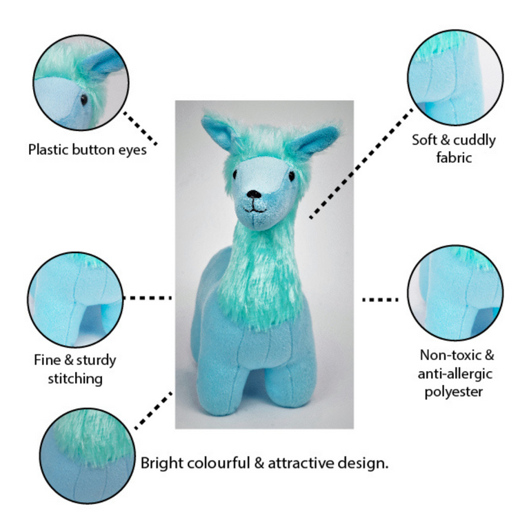 Winmagic- Furrendz Perky Llama 10 Inch Plush Toy For Kids 1 Years and Above
