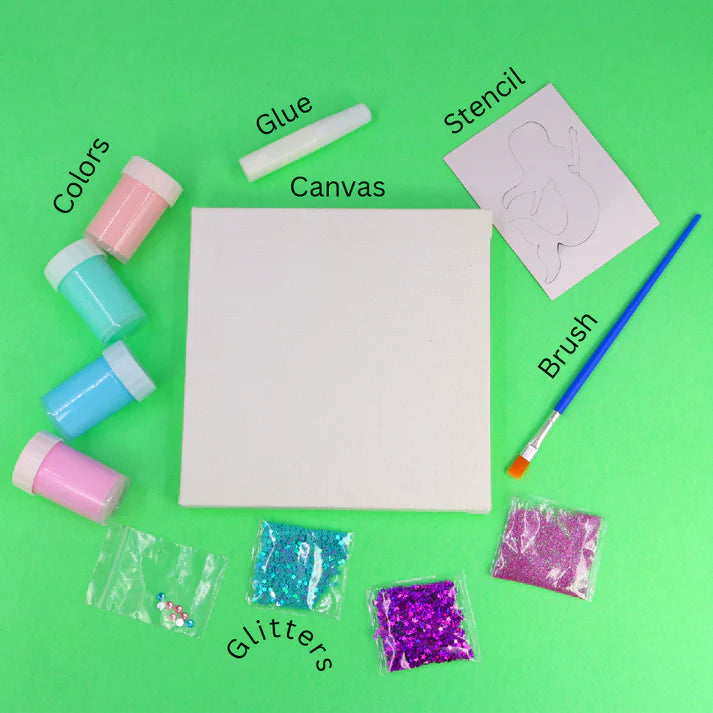 Scoobies -DIY Pouring Canvas Art Set -The Voyage of Mermaid