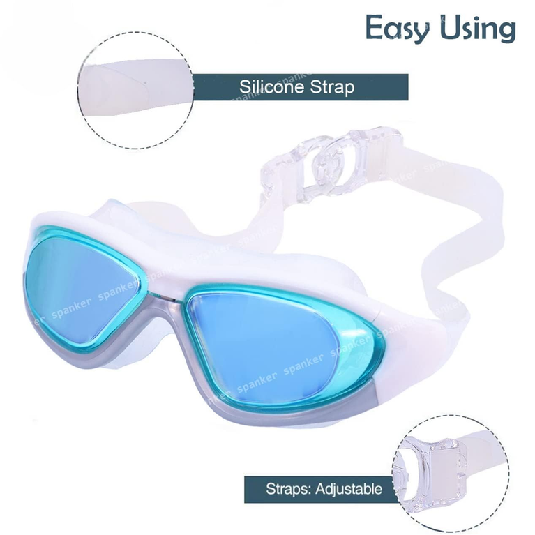 Swimming Goggles for Kids and Adults Anti Fog UV Protection Adjustable Strap Summer Swim Gear