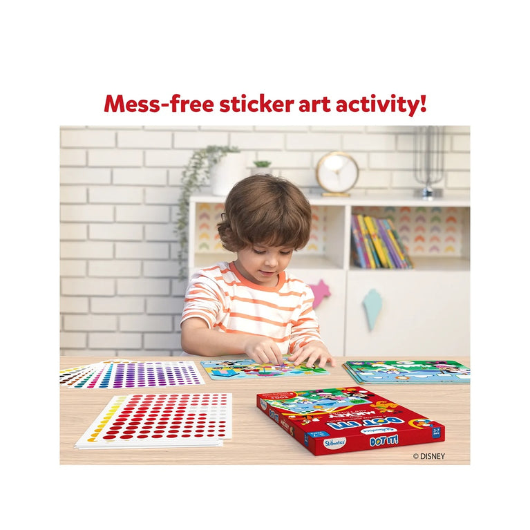 Skillmatics Dot It Sticker Art - Disney Mickey & Friends, Mess-Free Fun for Kids, 500+ Stickers, Craft Kits, DIY Scrapbooking Activity, Travel Toys, Gifts for Boys & Girls Ages 3+