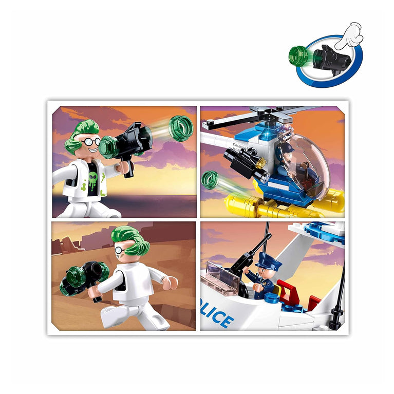 Sluban Land & Sea Police Building Blocks for Kids (347 Pieces)