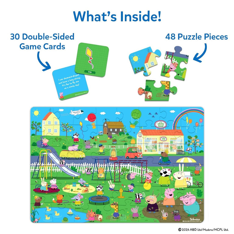 Skillmatics Piece &amp; Play Peppa Pig Giant Floor Puzzle &amp; Game for Kids | 48-Piece Puzzle with 30 Game Cards | Build, Search &amp; Learn | Ages 3–7 Years