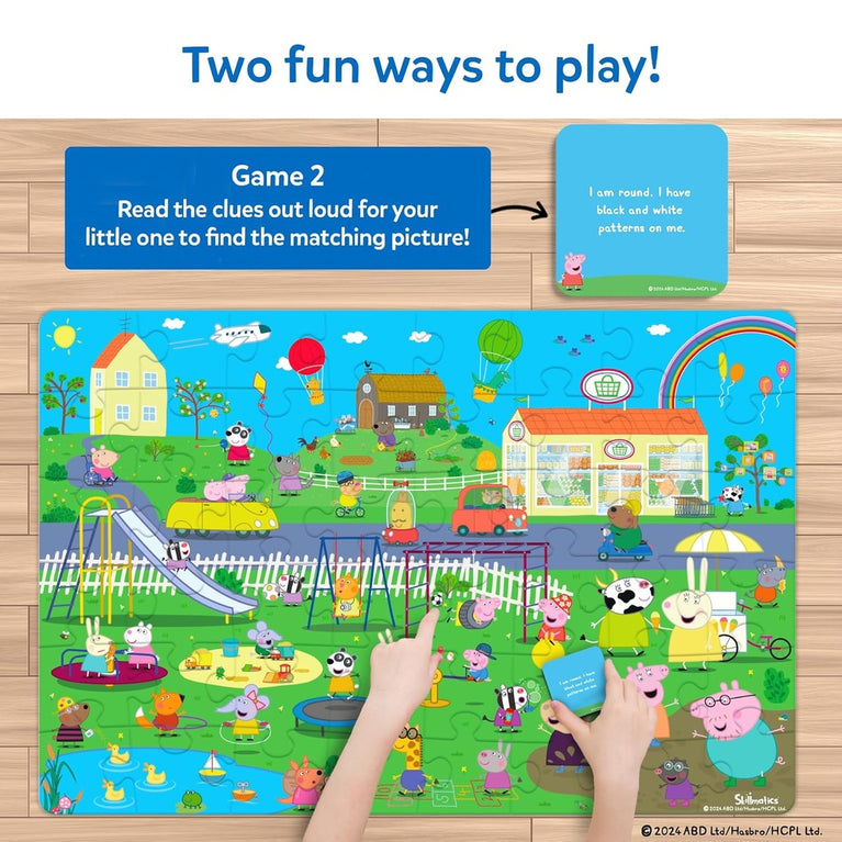 Skillmatics Piece &amp; Play Peppa Pig Giant Floor Puzzle &amp; Game for Kids | 48-Piece Puzzle with 30 Game Cards | Build, Search &amp; Learn | Ages 3–7 Years
