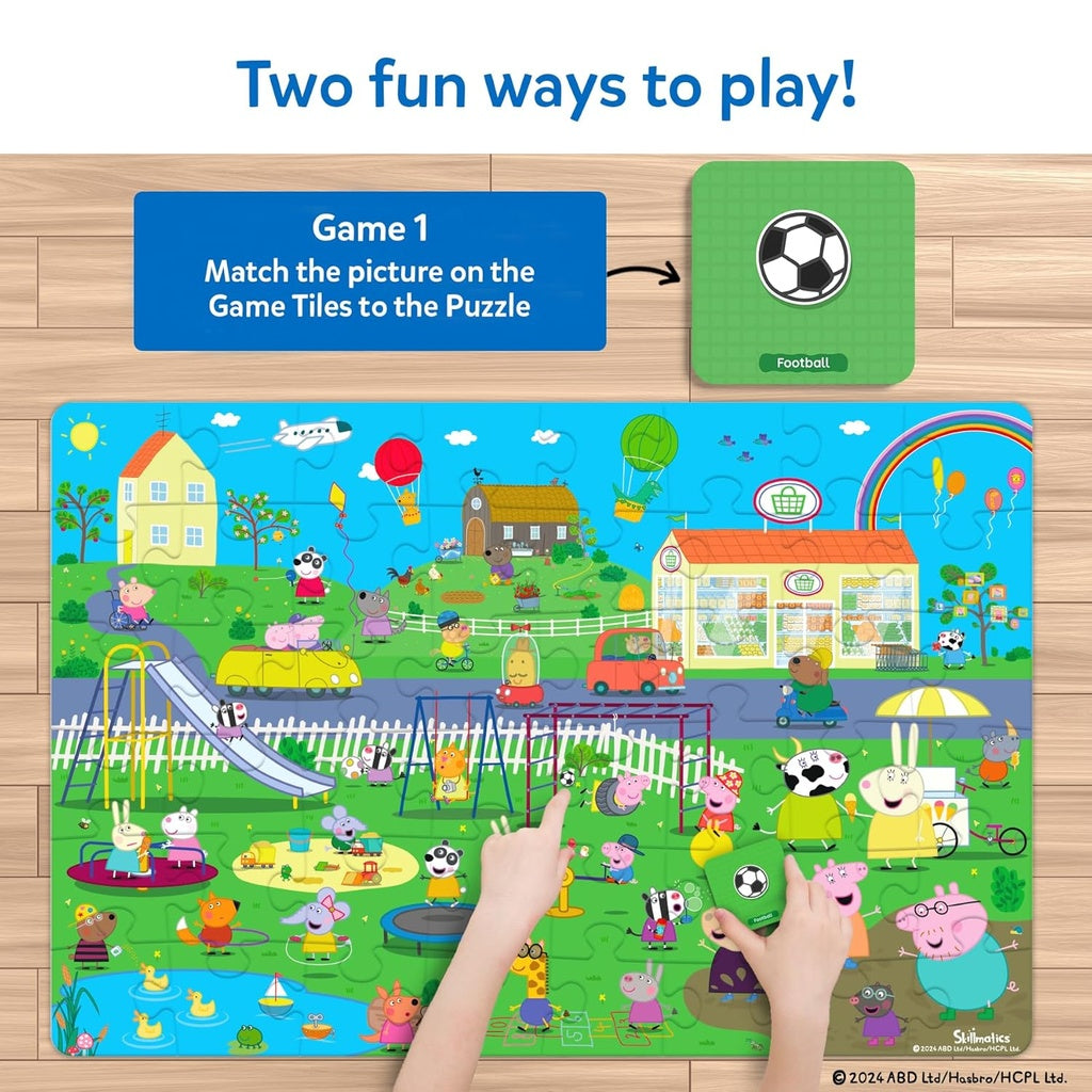 Skillmatics Piece &amp; Play Peppa Pig Giant Floor Puzzle &amp; Game for Kids | 48-Piece Puzzle with 30 Game Cards | Build, Search &amp; Learn | Ages 3–7 Years