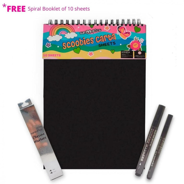 Scoobies Chrome Silver Markers (Pack of 2) – Premium Metallic Paint Pens for DIY, Crafts & Multi-Surface Use