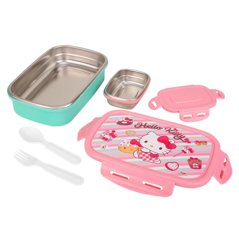Hello Kitty Kids Lunch Box – Cute Bento Snack Box | Leak-Resistant | BPA-Free | School Tiffin Box-700ml