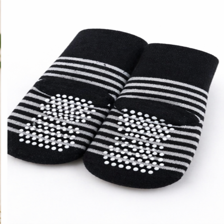 Cute Panda Baby Anti-Slip Socks – Soft Cotton Striped Grip Socks for Infants & Toddlers