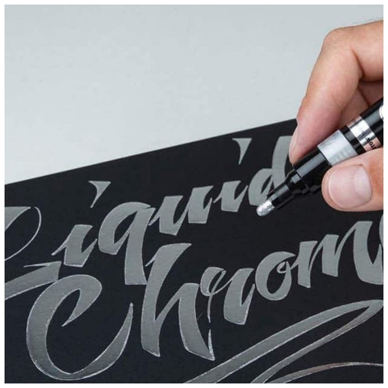 Scoobies Chrome Silver Markers (Pack of 2) – Premium Metallic Paint Pens for DIY, Crafts & Multi-Surface Use
