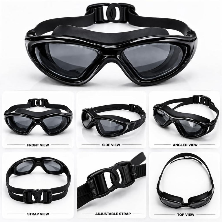 Swimming Goggles for Kids and Adults Anti Fog UV Protection Adjustable Strap Summer Swim Gear