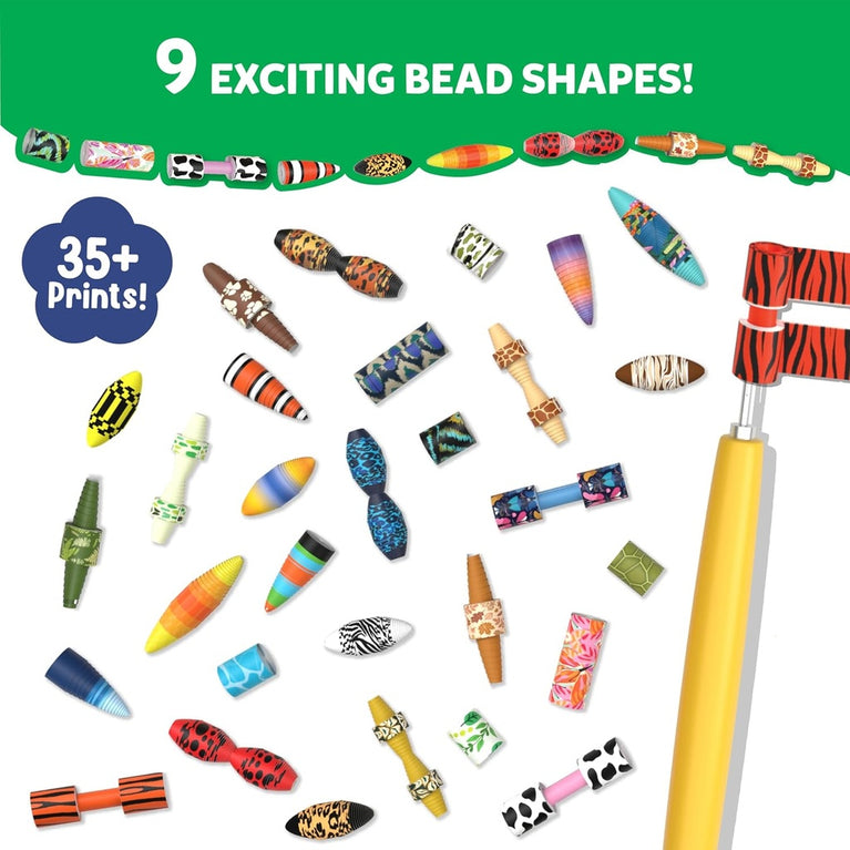 Skillmatics Roll-Up Beads Jungle Party DIY Jewellery Making Kit for Kids | Create 40+ Accessories | Make Your Own Beads, Bracelets, Necklaces &amp; Earrings | Ages 6–13 Years