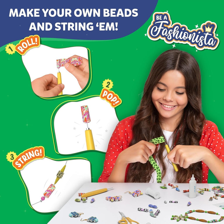 Skillmatics Roll-Up Beads Jungle Party DIY Jewellery Making Kit for Kids | Create 40+ Accessories | Make Your Own Beads, Bracelets, Necklaces &amp; Earrings | Ages 6–13 Years