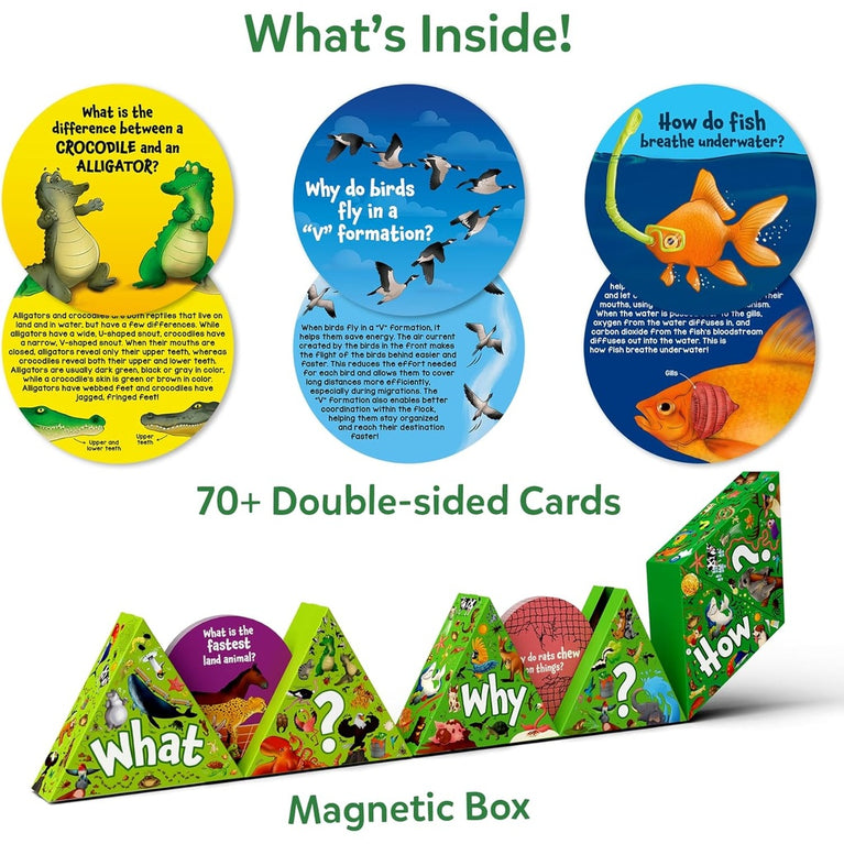 Skillmatics Science Snippets – All About Animals Educational Trivia &amp; Learning Kit | 70+ Questions | Fun Science Game for Kids &amp; Families | Ages 7–99 Years