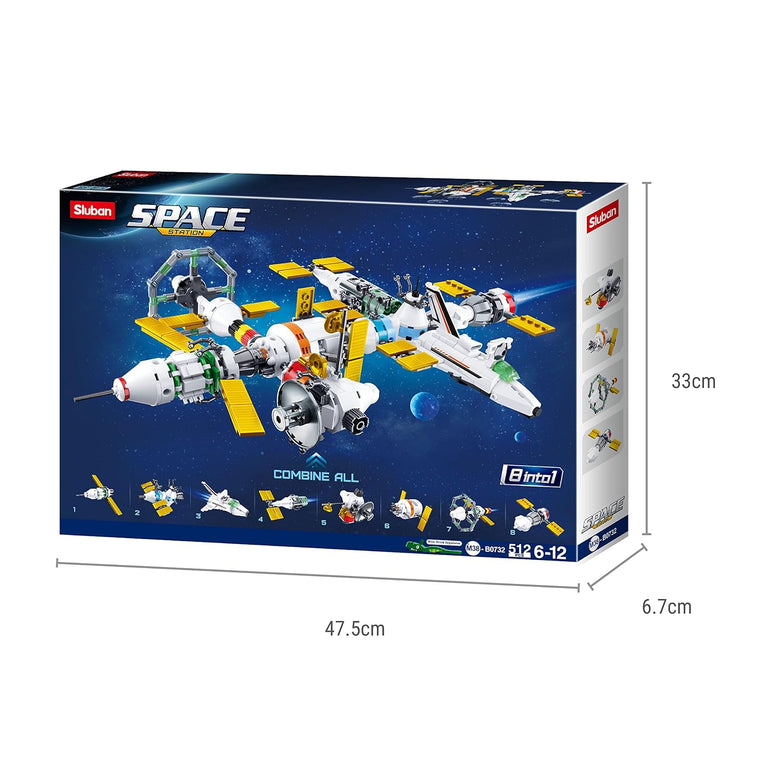 Sluban International Space Station 8-in-1 Building Blocks-12 + Years