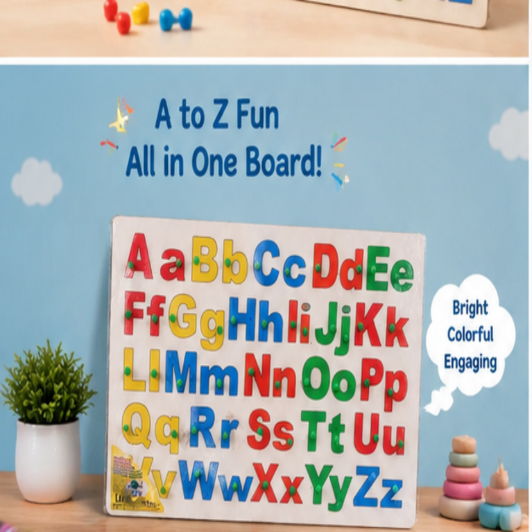 Wooden Alphabet Puzzle Board for Kids | ABC Learning & Letter Recognition Educational Toy