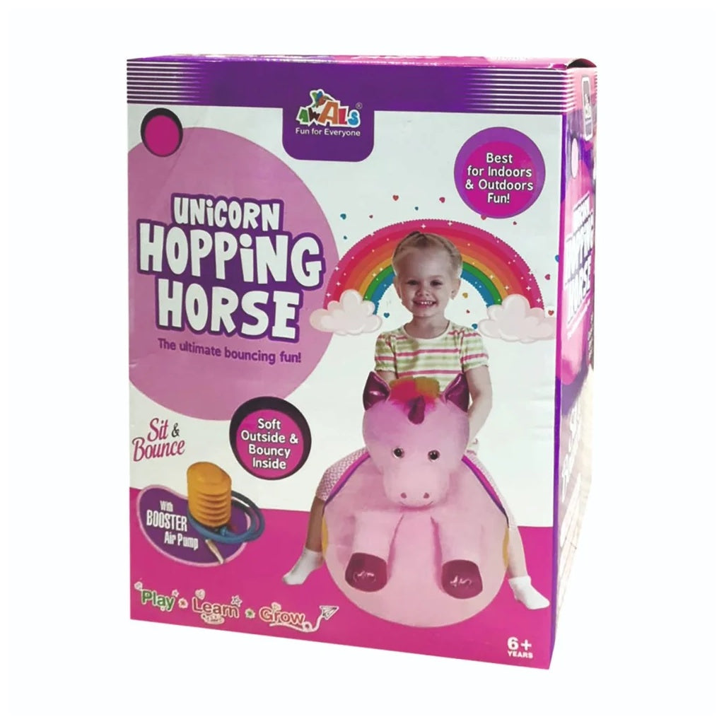 Unicorn Hopping Horse with Hop-Up Ball & Inflate Pump – Bouncy Fun for 6+ Years Kids!