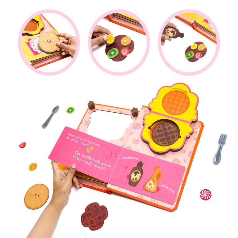 Love Dabble Who Wants Waffles - Pretend Play Waffle Kit For Little Chefs
