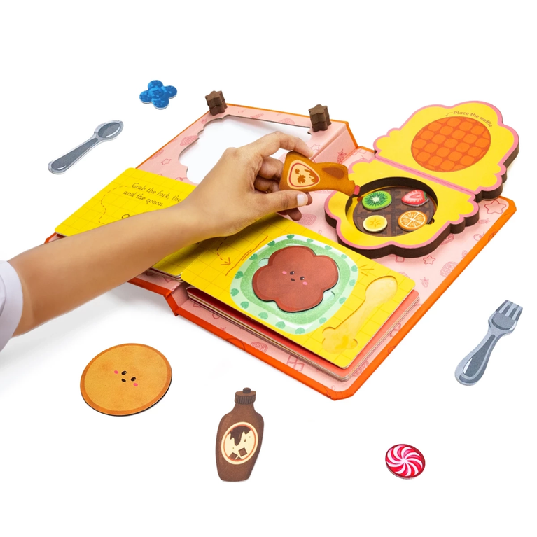 Love Dabble Who Wants Waffles - Pretend Play Waffle Kit For Little Chefs