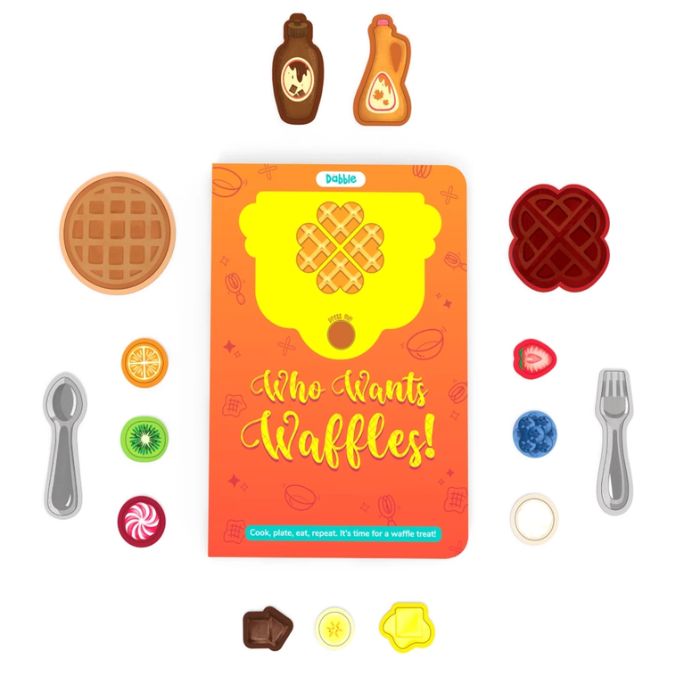 Love Dabble Who Wants Waffles - Pretend Play Waffle Kit For Little Chefs